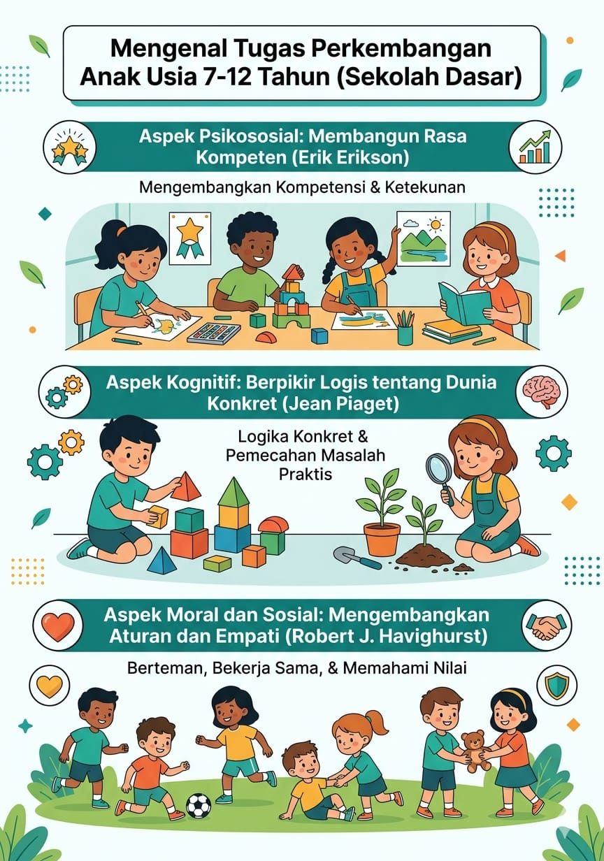 Mengenal Tugas Perkembangan Anak Usia 7-12 Tahun (Sekolah Dasar)